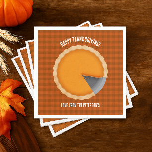 Thanksgiving Pie Dinner Party Napkin