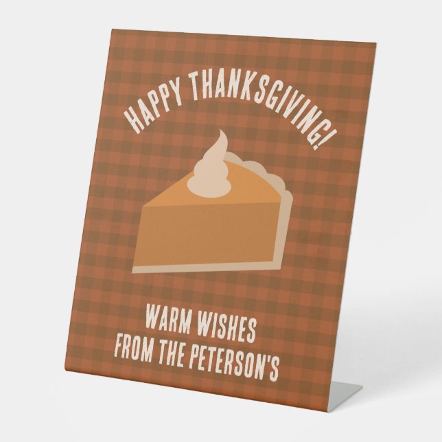 Thanksgiving Pie Dinner Party Pedestal Sign (Front)