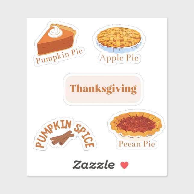 Thanksgiving pies sticker pack (Sheet)