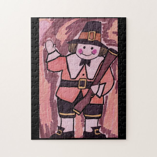 THANKSGIVING PILGRIM MAN jigsaw puzzle (Vertical)