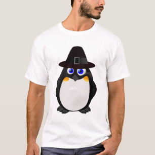Thanksgiving Pilgrim Penguin T-Shirt