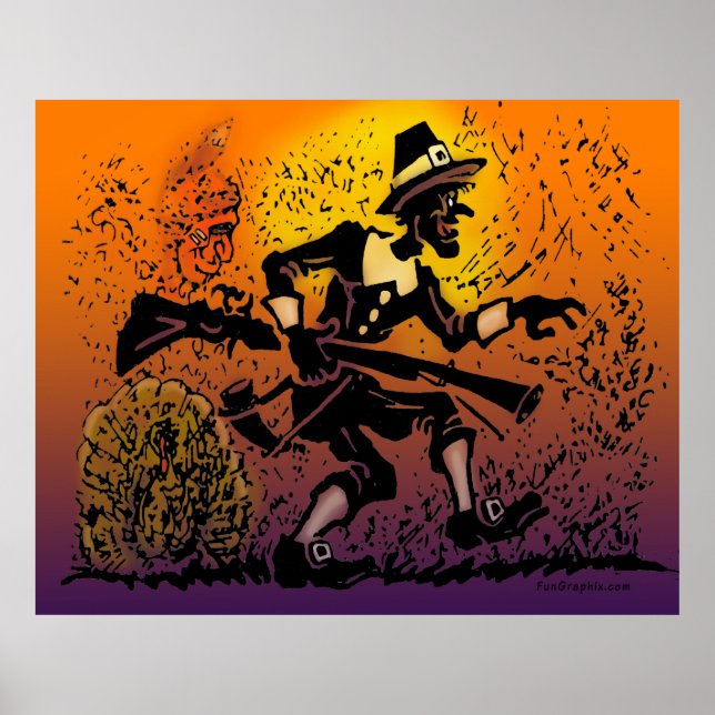 Thanksgiving Pilgrim Poster (Front)