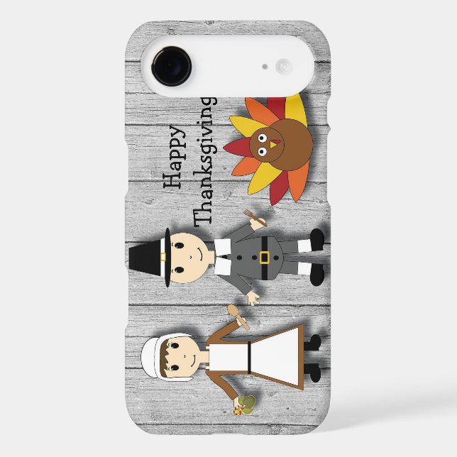 Thanksgiving Pilgrims and Turkey iPhone 6 Case (Back)