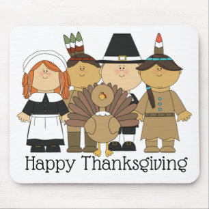 Thanksgiving Pilgrims Mouse Pad