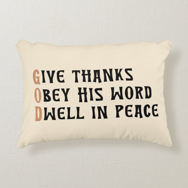 Thanksgiving Pillow – GOD & AMEN Faith Quote (Front)