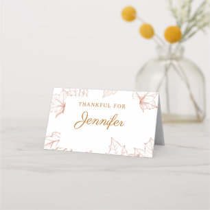 Thanksgiving place Card, Dinner Card,Holiday Decor Place Card