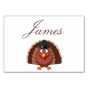 Thanksgiving Place Cards - Turkey With Hat