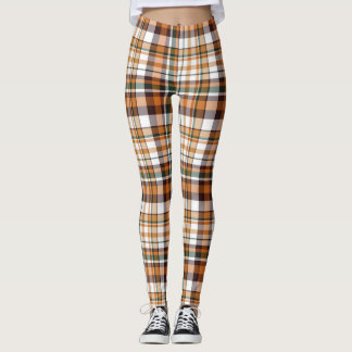 Thanksgiving plaid tartan pattern leggings