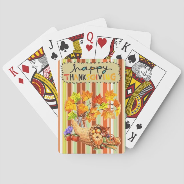Thanksgiving Playing Card Deck (Back)