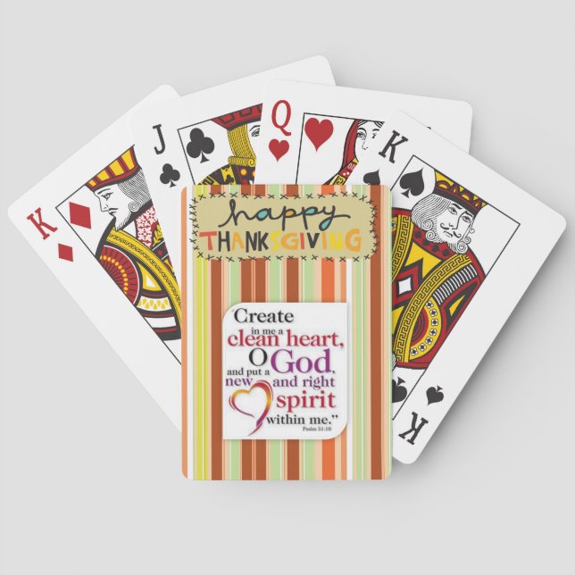 Thanksgiving Playing Card Deck (Back)