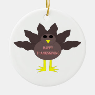Thanksgiving Plcuked Turkey Ornament
