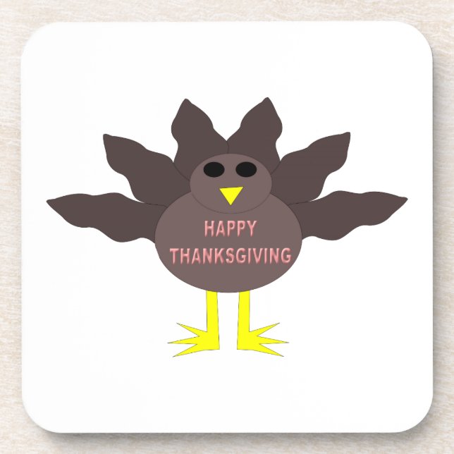 Thanksgiving Plucked Turkey Coaster (Front)