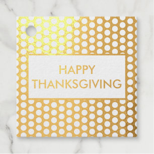 Thanksgiving Plucked Turkey Custom Foil Favour Tags