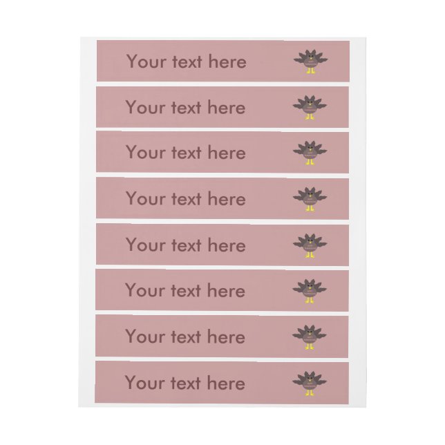 Thanksgiving Plucked Turkey Customisable Labels (Sheet)