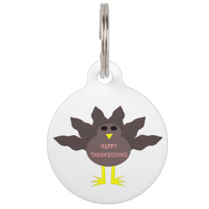 Thanksgiving Plucked Turkey Dog Tag
