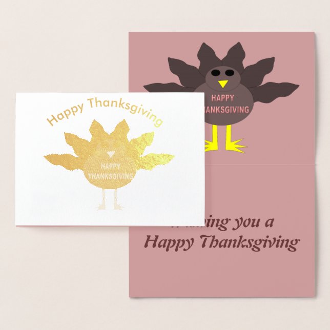Thanksgiving Plucked Turkey Foil Card (Display)