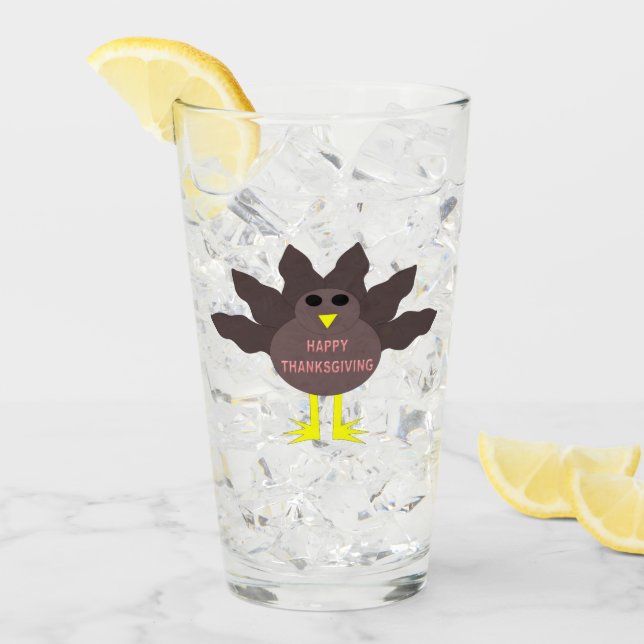 Thanksgiving Plucked Turkey Glass (Front Ice)