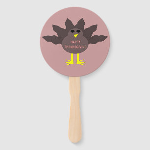 Thanksgiving Plucked Turkey Hand Fan