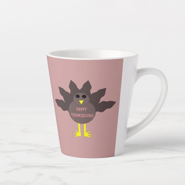 Thanksgiving Plucked Turkey Latte Mug (Right)