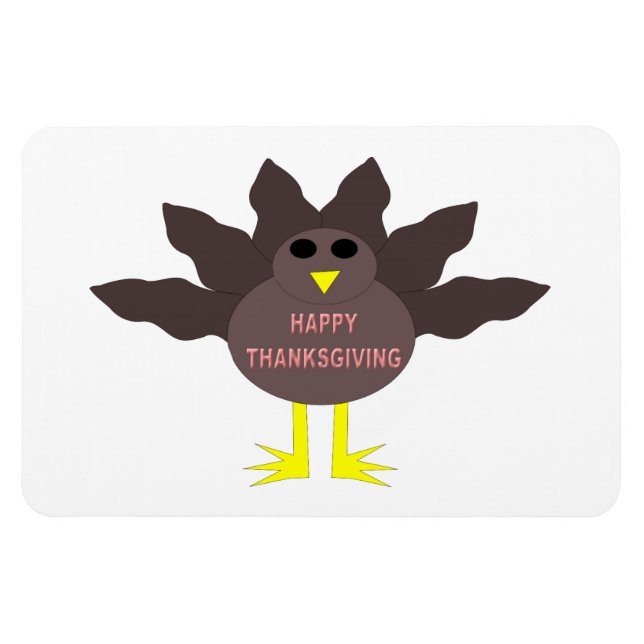 Thanksgiving Plucked Turkey Magnet (Horizontal)