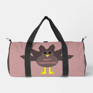 Thanksgiving Plucked Turkey Patterned Duffle Bag