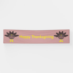 Thanksgiving Plucked Turkey Personalised Banner