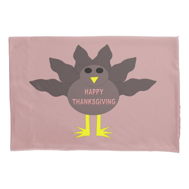 Thanksgiving Plucked Turkey Pillowcase (Front)