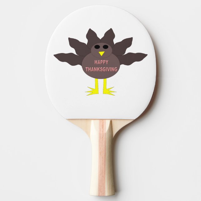 Thanksgiving Plucked Turkey Ping Pong Paddle (Front)