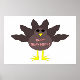 Thanksgiving Plucked Turkey Poster