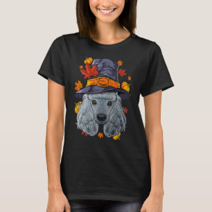 Thanksgiving Poodle Pilgrim Costume Fall Autumn Do T-Shirt