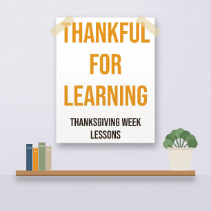 Thanksgiving Poster for School: Learning