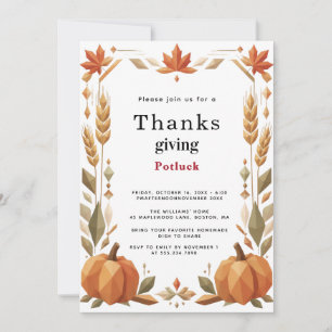 Thanksgiving Potluck 2026 Invitation