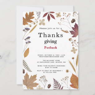  Thanksgiving Potluck  2026 Invitation
