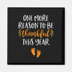Thanksgiving Pregnancy Announcement  Fall Baby Rev Magnet