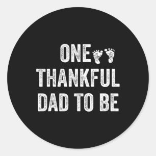 Thanksgiving Pregnancy Announcement One Thankful D Classic Round Sticker