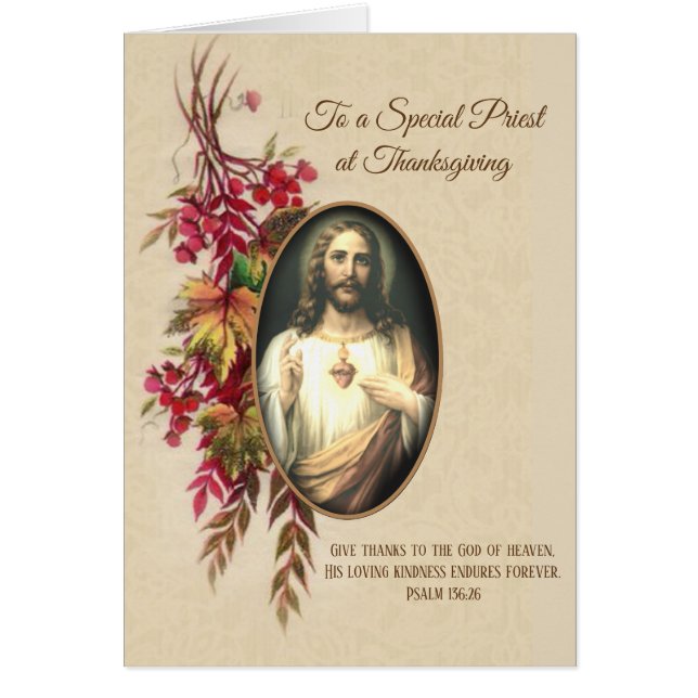 Thanksgiving Priest Sacred Heart of Jesus (Front)