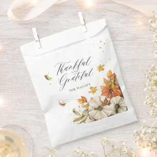 Thanksgiving Pumpkin and Leaves Theme Favour Bags