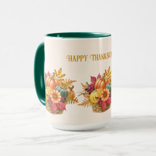 Thanksgiving Pumpkin Basket Mug