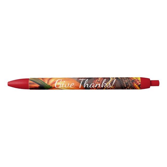 thanksgiving-pumpkin black ink pen (Front)