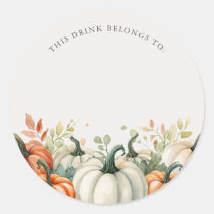 Thanksgiving Pumpkin Drink Stickers