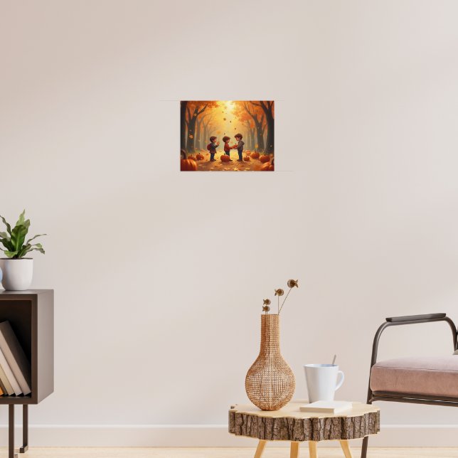 Thanksgiving pumpkin kids poster (Living Room 3)