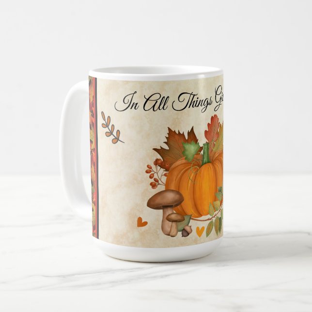 Thanksgiving Pumpkin Mug (Front Left)