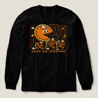 Thanksgiving Pumpkin Pie Chasing Turkeys Arcade Tri-Blend Shirt