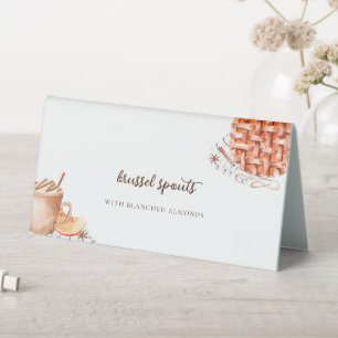 Thanksgiving Pumpkin Pie Food Label Card