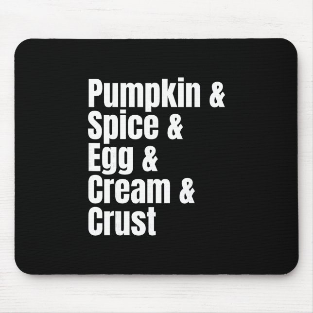 Thanksgiving Pumpkin Pie Ingredient List Funny Rec Mouse Pad (Front)
