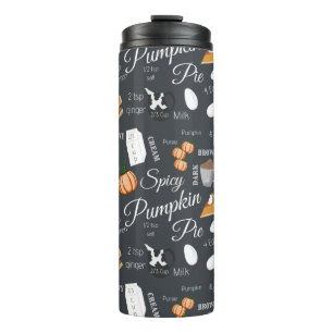 Thanksgiving Pumpkin Pie Recipe Thermal Tumbler