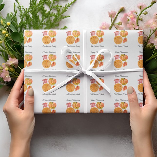 Thanksgiving Pumpkin Pie Spice Latte  Wrapping Paper (Creator Uploaded)