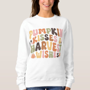 Thanksgiving Pumpkin Retro Groovy Sweatshirt