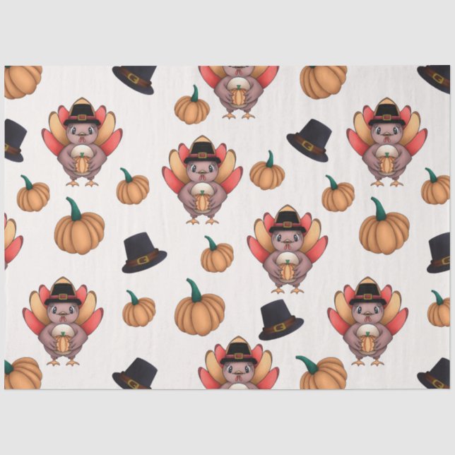 Thanksgiving Pumpkin Series Design 37 Tissue Paper (Front)