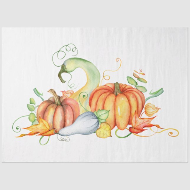Thanksgiving Pumpkin Series Design 7 Tissue Paper (Front)